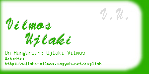 vilmos ujlaki business card